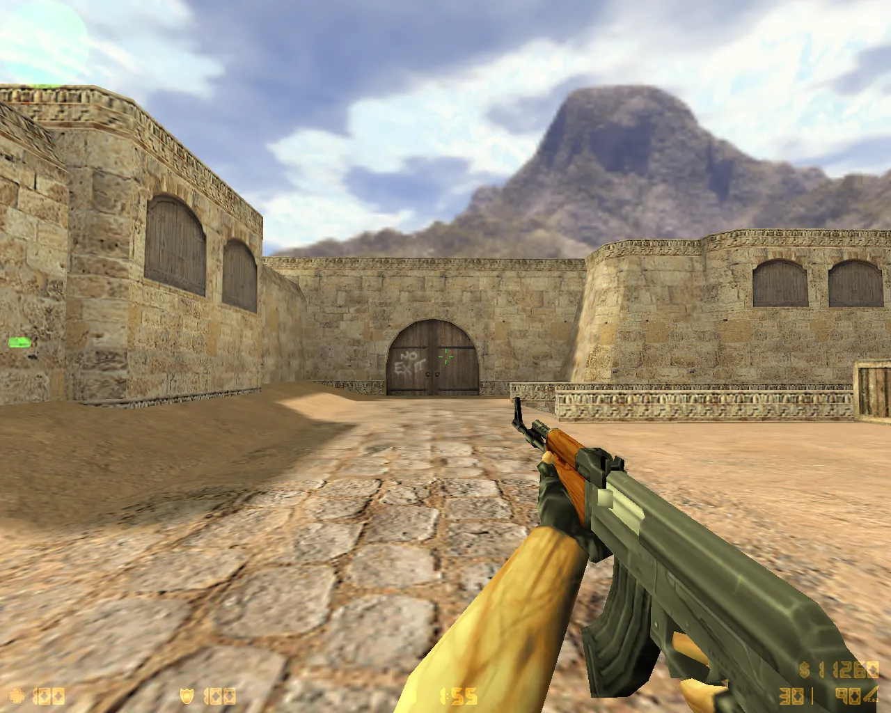 Скриншот CS 1.6 «Ретро версия 1.5» — сборка с оружием v_/p_/w_, меню 1.5 и чистым config.cfg