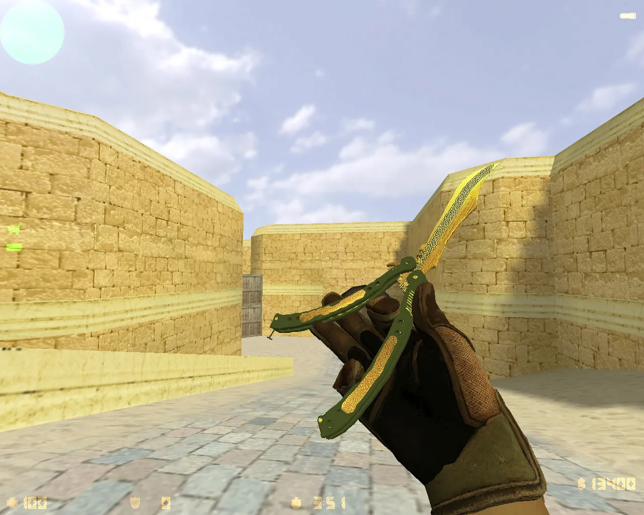 Скриншот CS 1.6 Revision — сборка с 24 скинами, Ninjas in Pyjamas перчатками, темной темой меню и оптимизированным config.cfg