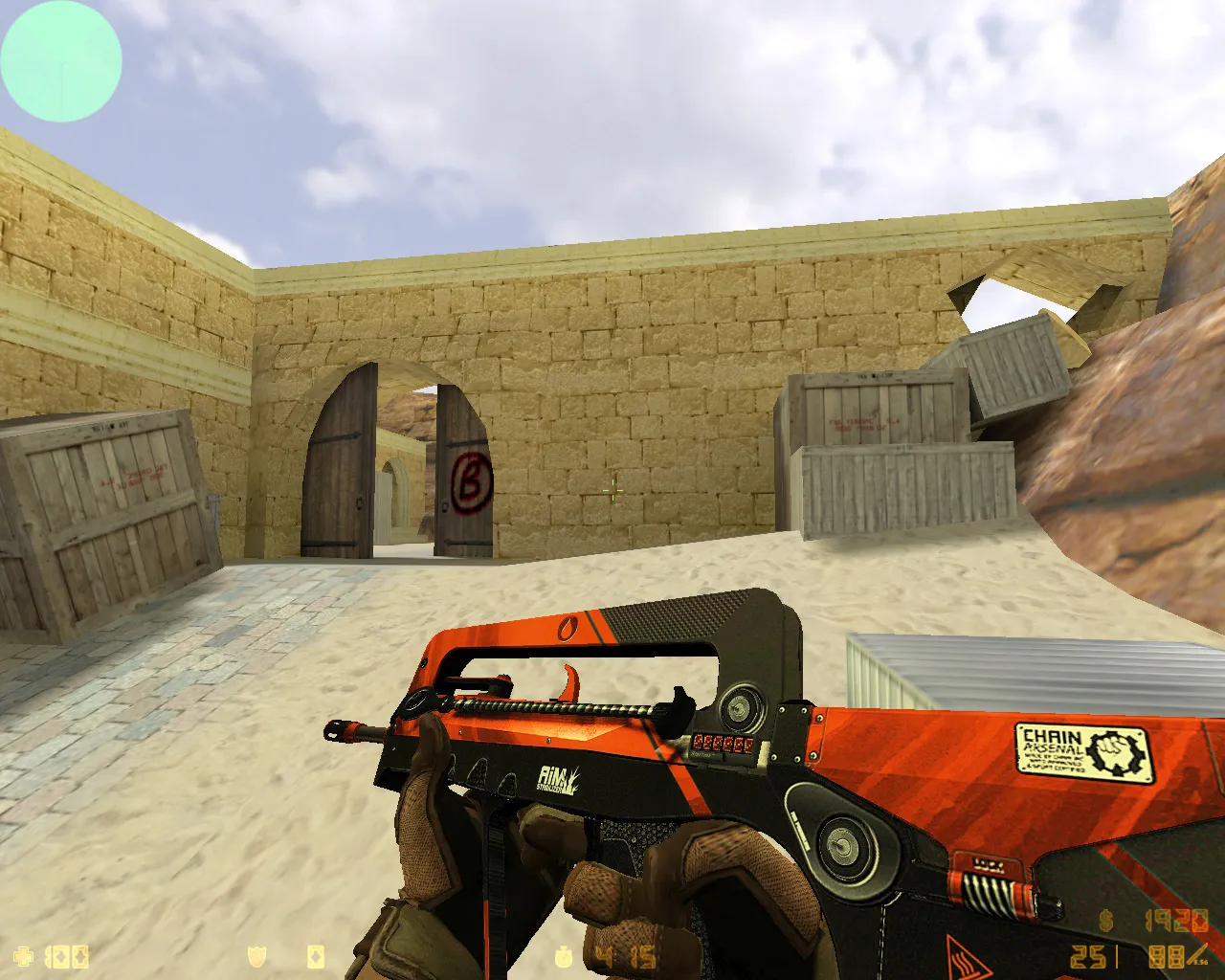 Скриншот  CS 1.6 Revision — сборка с 24 скинами, Ninjas in Pyjamas перчатками, темной темой меню и оптимизированным config.cfg