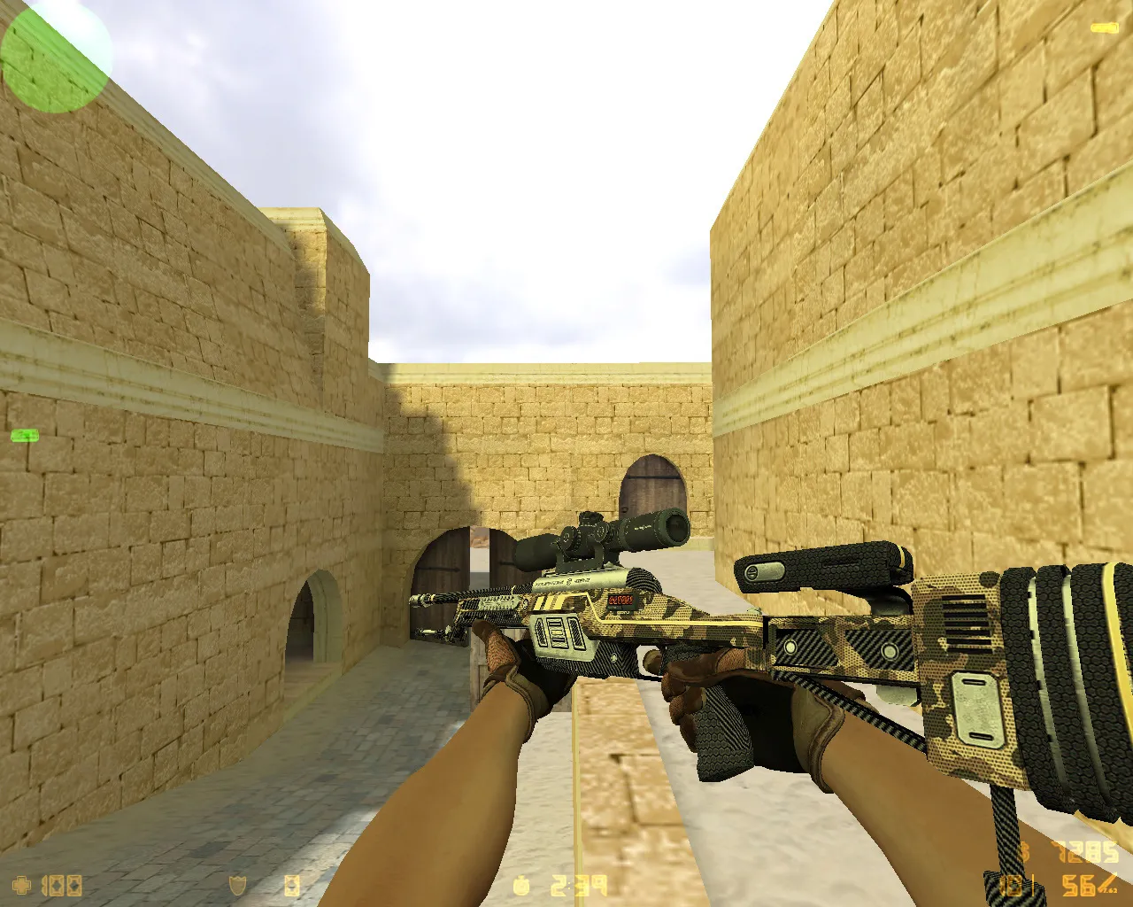 Скриншот  CS 1.6 Revision — сборка с 24 скинами, Ninjas in Pyjamas перчатками, темной темой меню и оптимизированным config.cfg