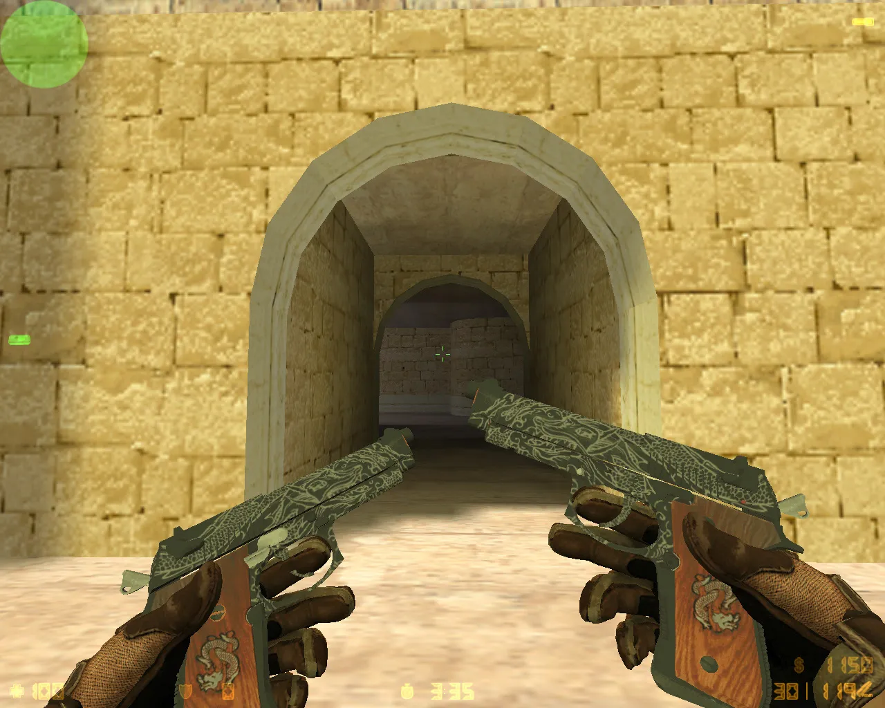 Скриншот  CS 1.6 Revision — сборка с 24 скинами, Ninjas in Pyjamas перчатками, темной темой меню и оптимизированным config.cfg