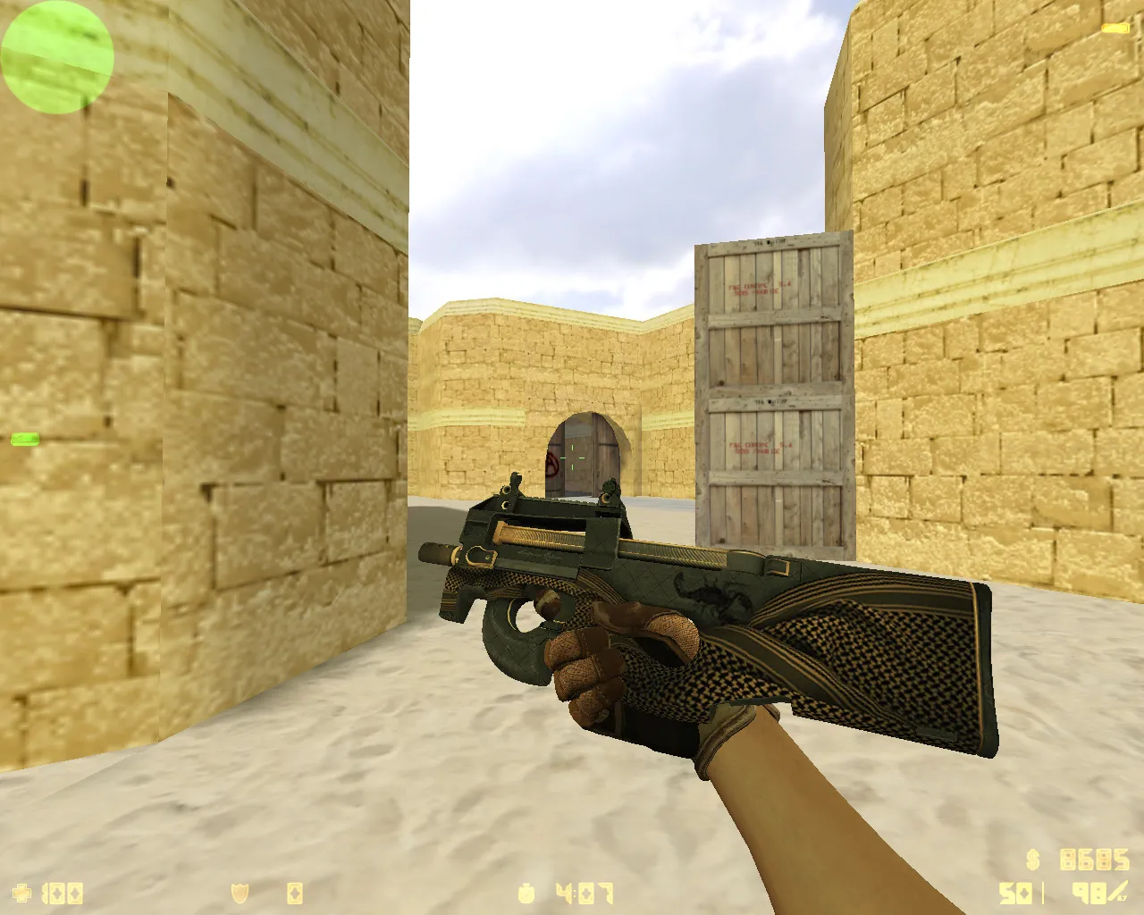 Скриншот  CS 1.6 Revision — сборка с 24 скинами, Ninjas in Pyjamas перчатками, темной темой меню и оптимизированным config.cfg