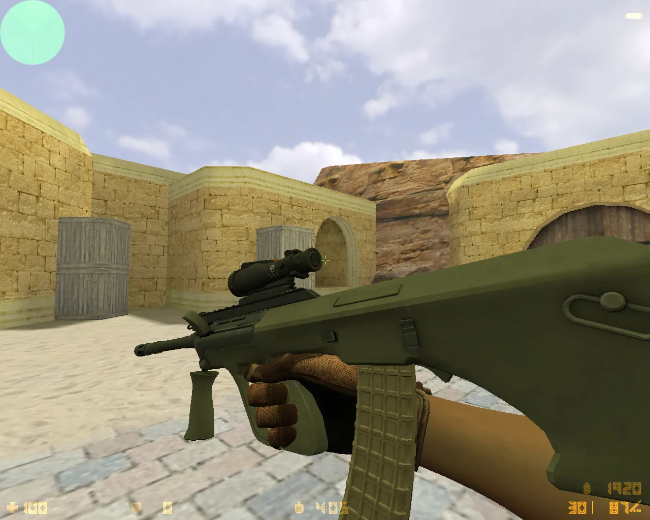 Скриншот  CS 1.6 Revision — сборка с 24 скинами, Ninjas in Pyjamas перчатками, темной темой меню и оптимизированным config.cfg