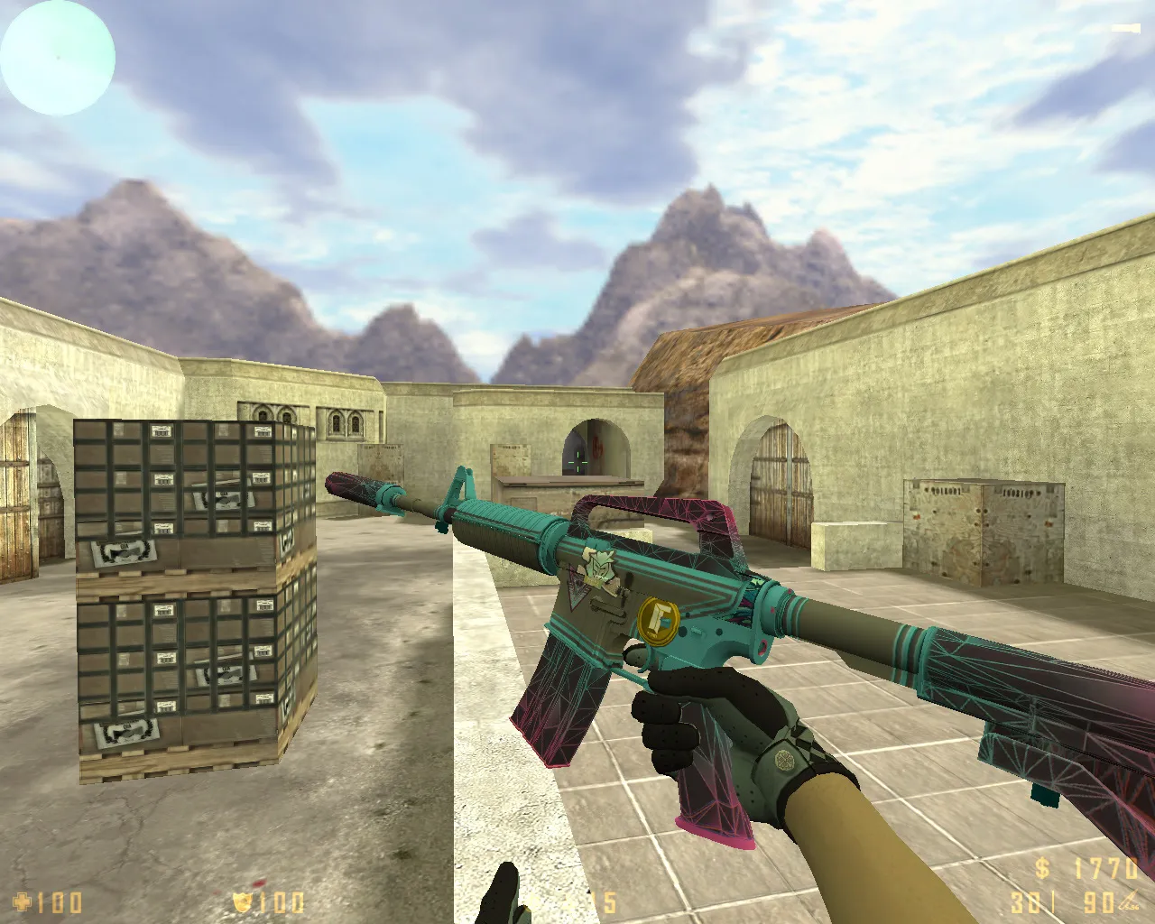 Скриншот CS 1.6 Revolt: скины и графика, 11 правок, 27 моделей, темное меню, звуки и конфиг