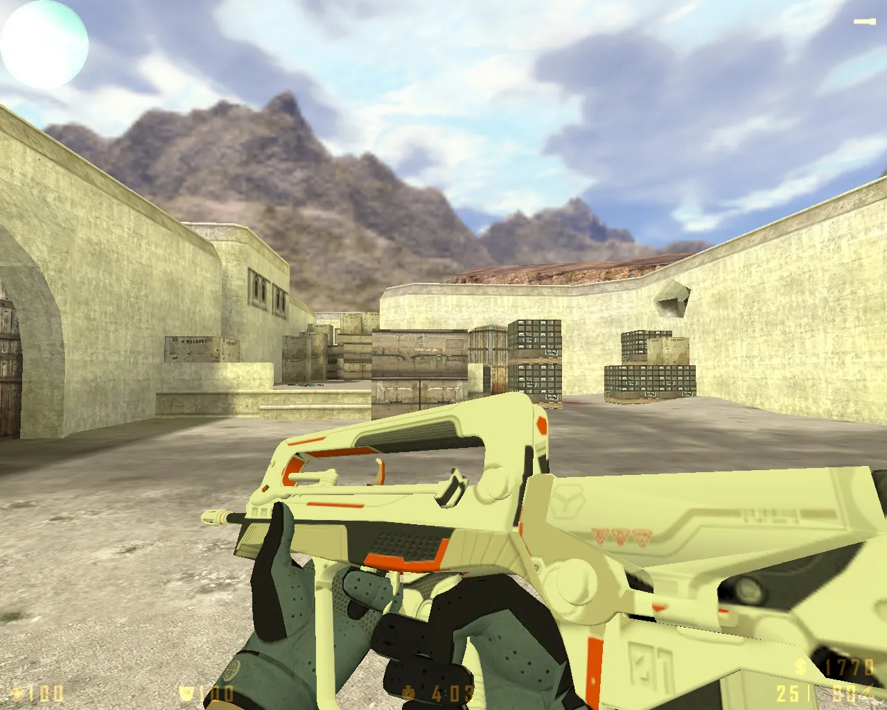 Скриншот  CS 1.6 Revolt: скины и графика, 11 правок, 27 моделей, темное меню, звуки и конфиг