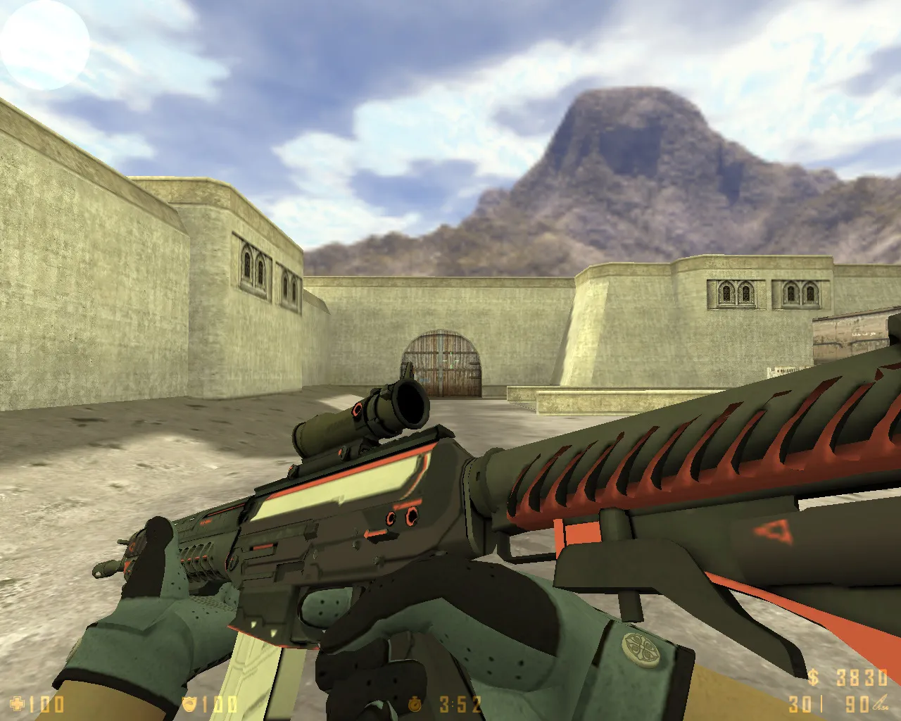 Скриншот  CS 1.6 Revolt: скины и графика, 11 правок, 27 моделей, темное меню, звуки и конфиг