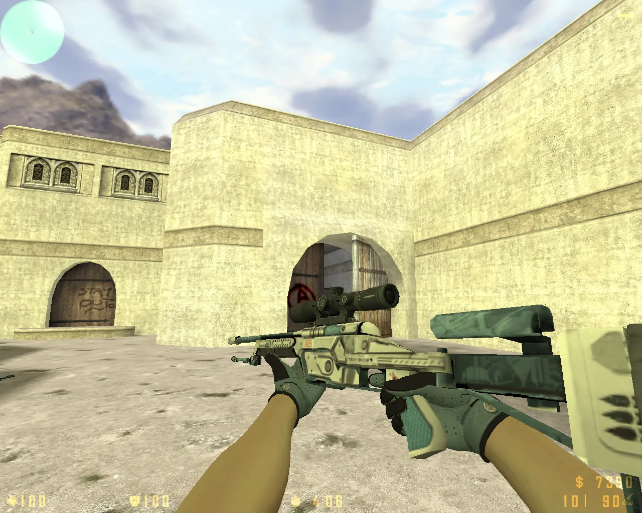 Скриншот  CS 1.6 Revolt: скины и графика, 11 правок, 27 моделей, темное меню, звуки и конфиг