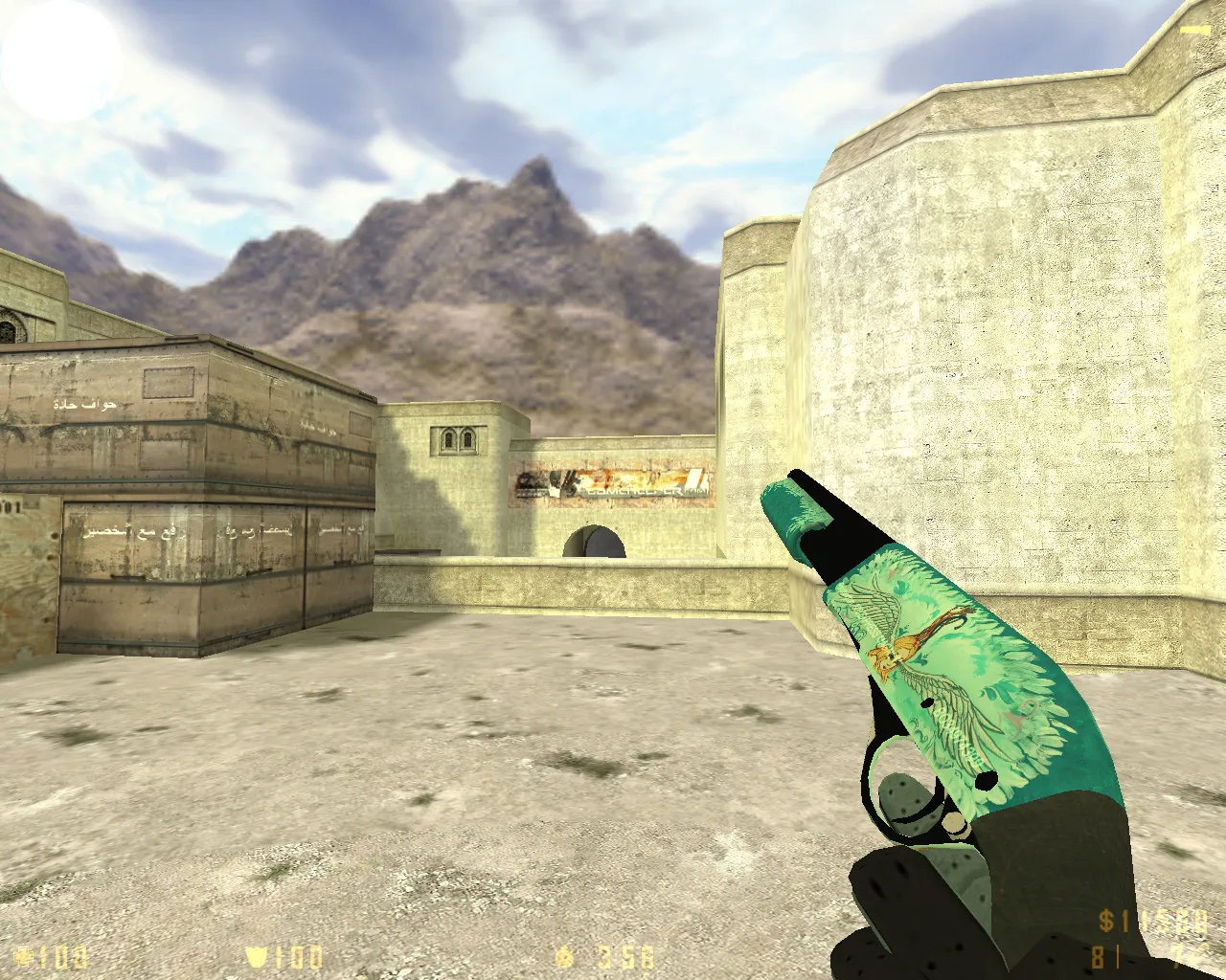 Скриншот  CS 1.6 Revolt: скины и графика, 11 правок, 27 моделей, темное меню, звуки и конфиг