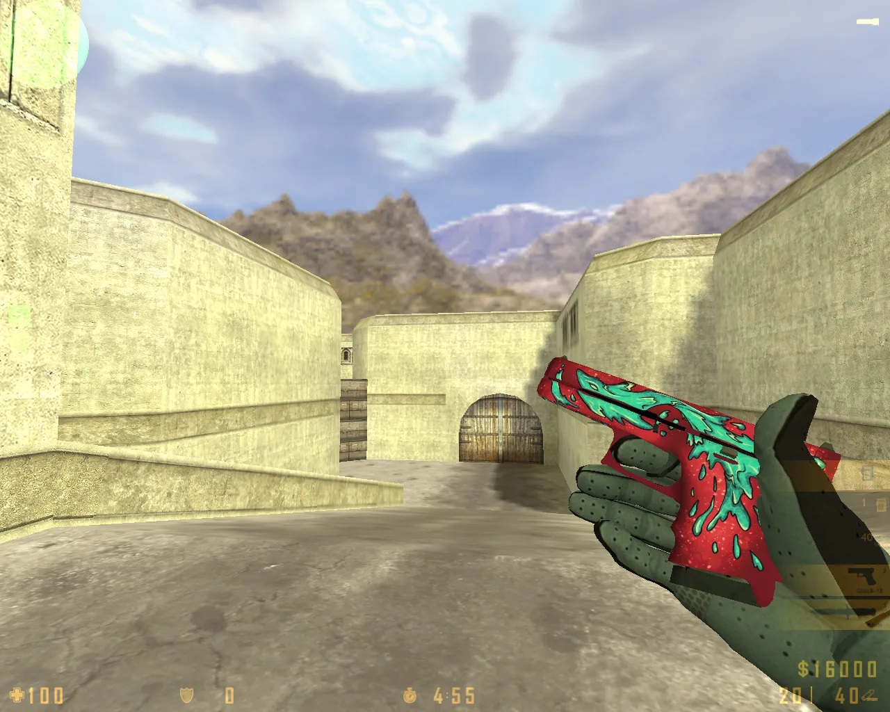 Скриншот  CS 1.6 Revolt: скины и графика, 11 правок, 27 моделей, темное меню, звуки и конфиг