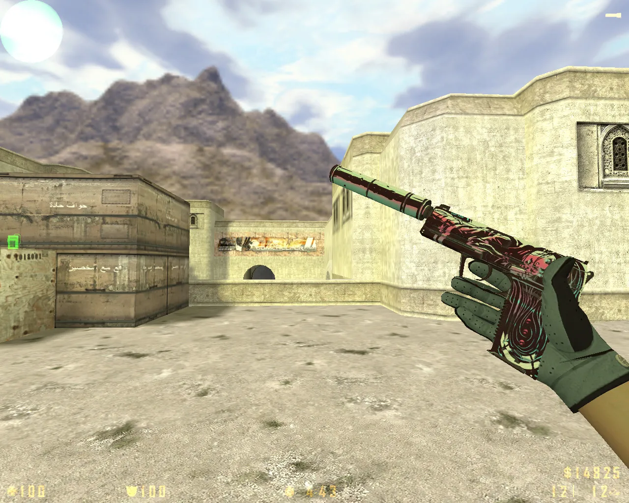 Скриншот  CS 1.6 Revolt: скины и графика, 11 правок, 27 моделей, темное меню, звуки и конфиг