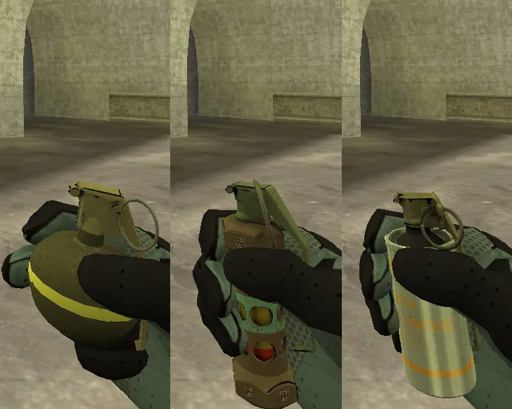 Скриншот  CS 1.6 Revolt: скины и графика, 11 правок, 27 моделей, темное меню, звуки и конфиг