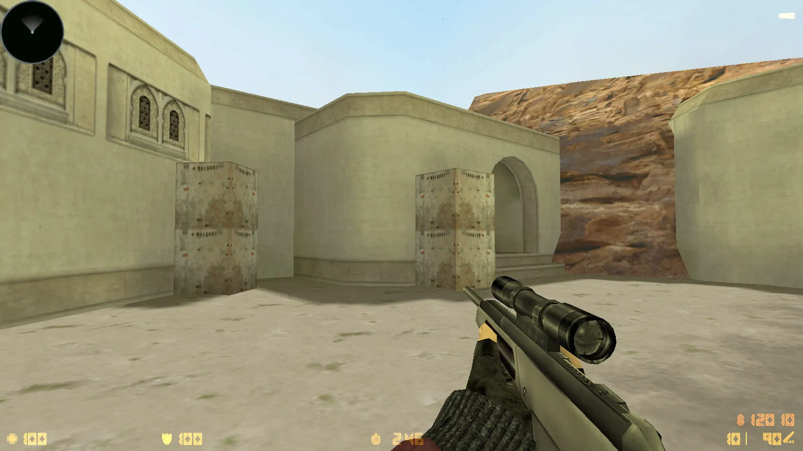 Скриншот  CS 1.6 Rezan — сборка с 10 аддонами: HD оружие, темная тема меню, звуки, музыка, текстуры, небо и оптимизированный config.cfg