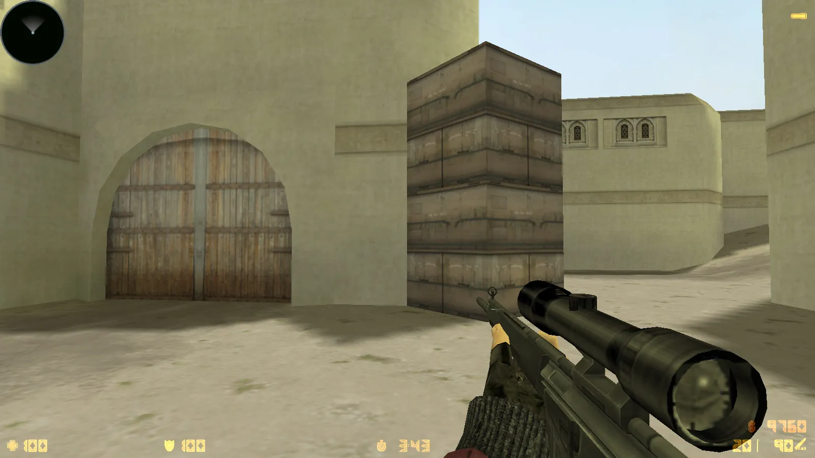 Скриншот  CS 1.6 Rezan — сборка с 10 аддонами: HD оружие, темная тема меню, звуки, музыка, текстуры, небо и оптимизированный config.cfg