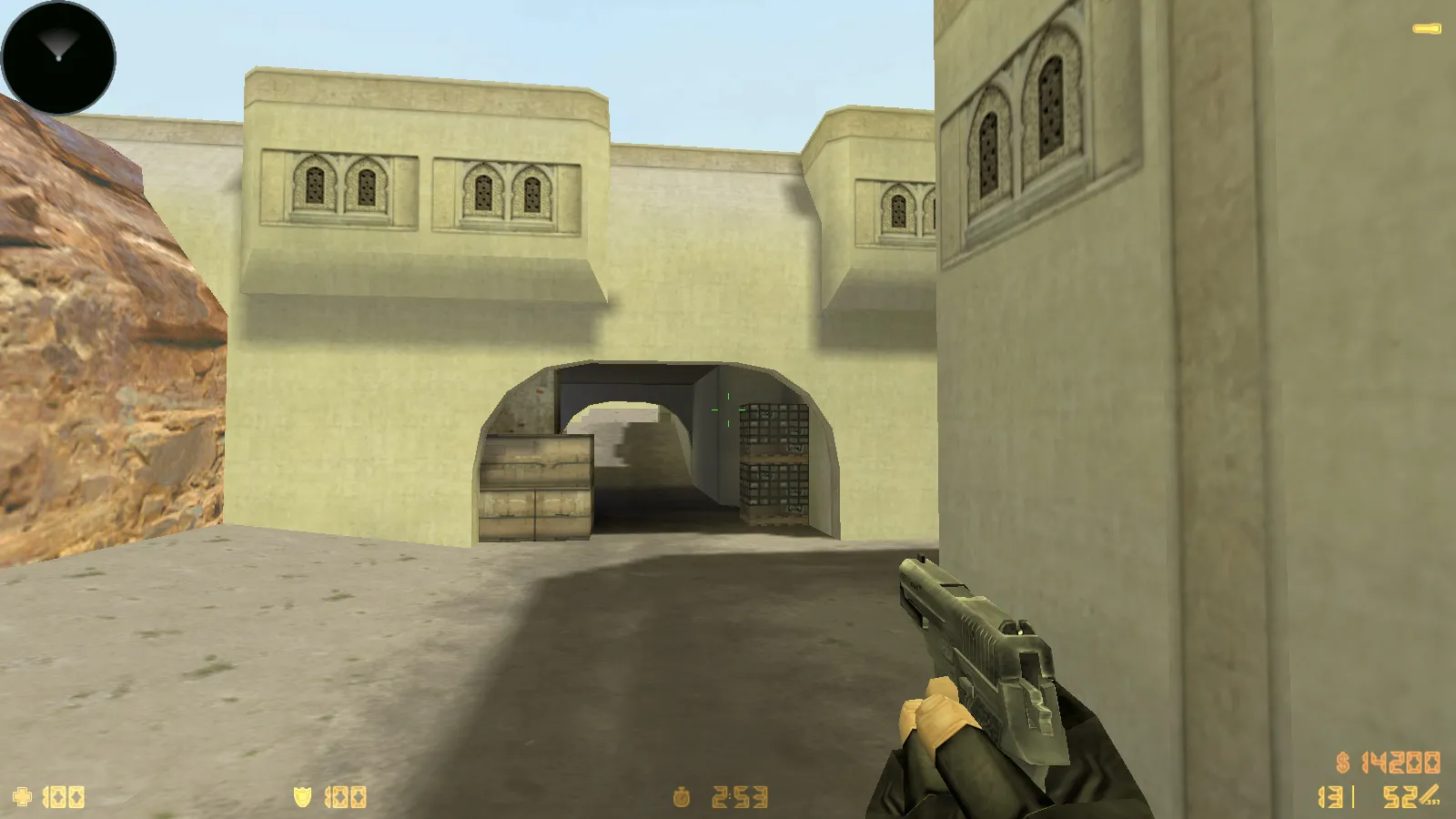 Скриншот  CS 1.6 Rezan — сборка с 10 аддонами: HD оружие, темная тема меню, звуки, музыка, текстуры, небо и оптимизированный config.cfg