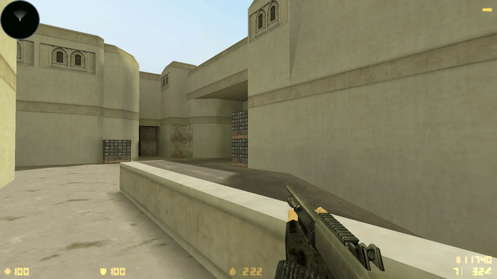 Скриншот  CS 1.6 Rezan — сборка с 10 аддонами: HD оружие, темная тема меню, звуки, музыка, текстуры, небо и оптимизированный config.cfg