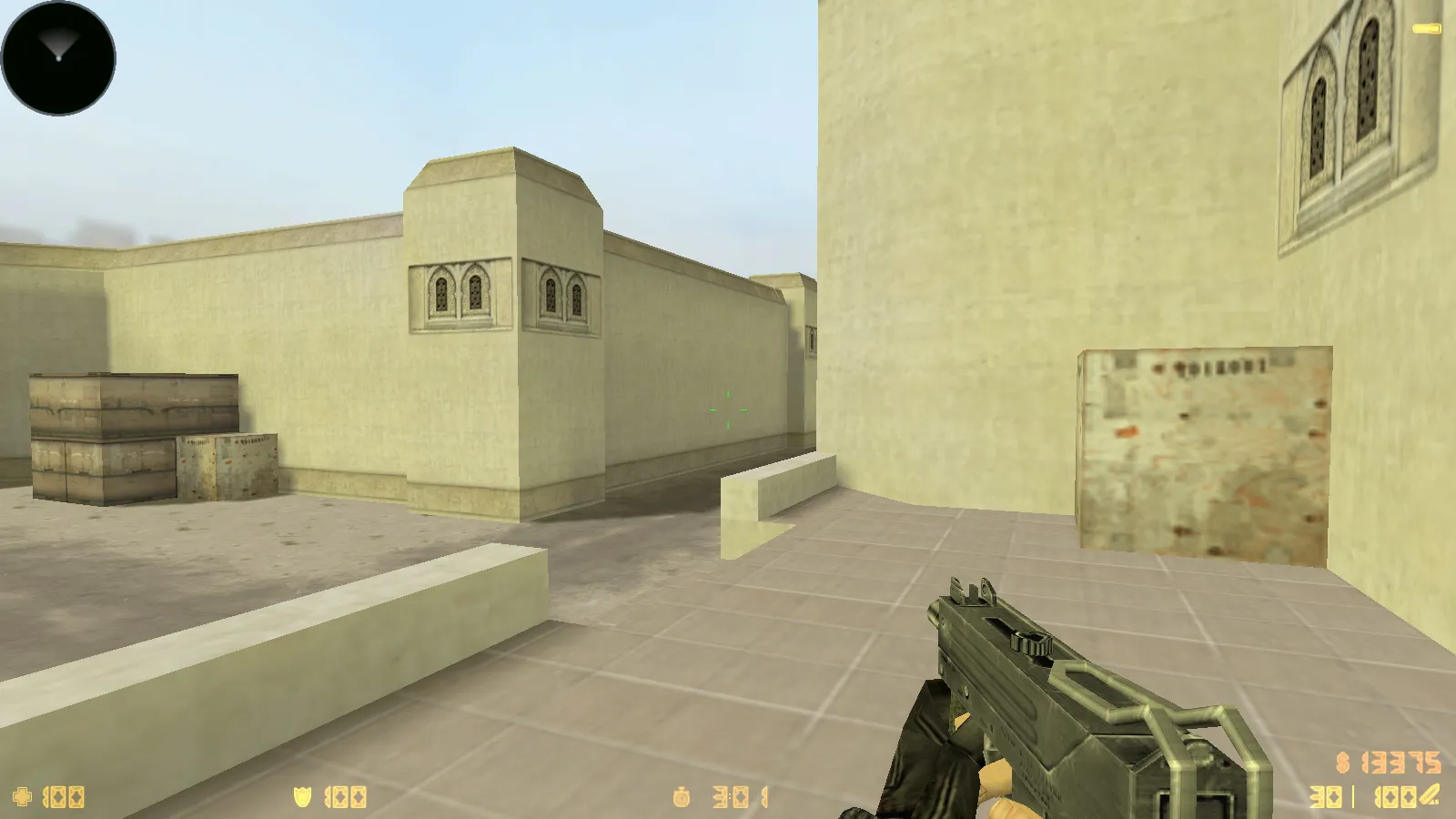 Скриншот  CS 1.6 Rezan — сборка с 10 аддонами: HD оружие, темная тема меню, звуки, музыка, текстуры, небо и оптимизированный config.cfg