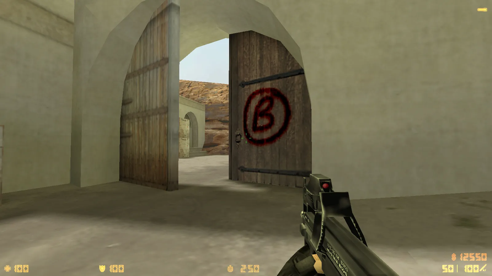 Скриншот  CS 1.6 Rezan — сборка с 10 аддонами: HD оружие, темная тема меню, звуки, музыка, текстуры, небо и оптимизированный config.cfg