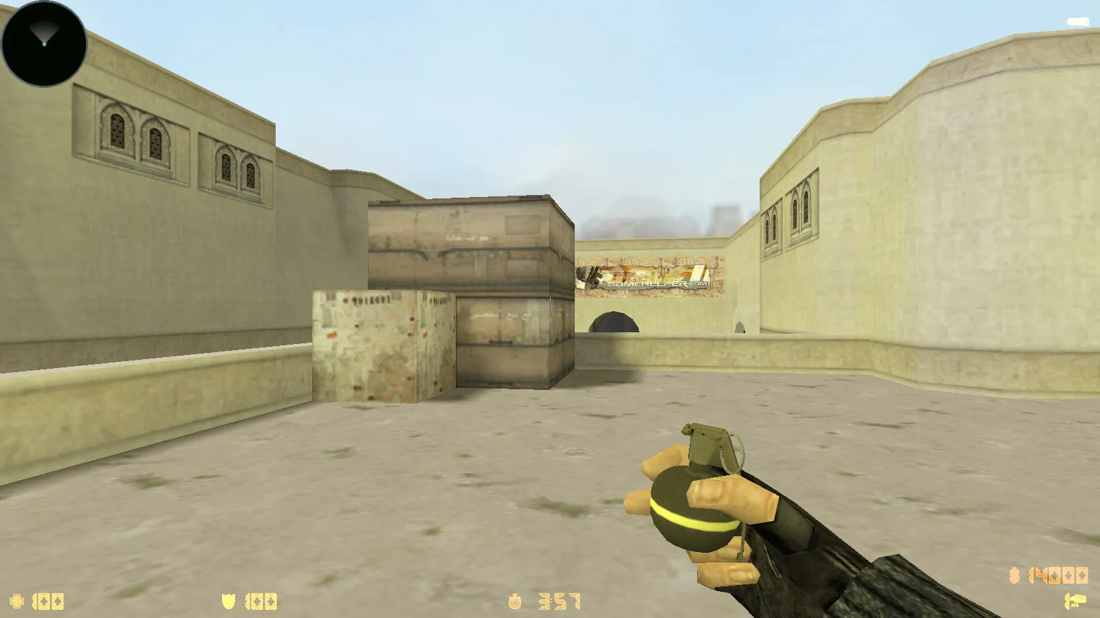 Скриншот  CS 1.6 Rezan — сборка с 10 аддонами: HD оружие, темная тема меню, звуки, музыка, текстуры, небо и оптимизированный config.cfg