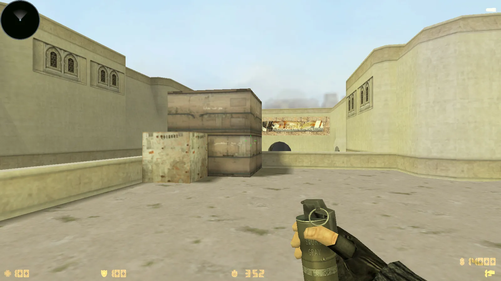 Скриншот  CS 1.6 Rezan — сборка с 10 аддонами: HD оружие, темная тема меню, звуки, музыка, текстуры, небо и оптимизированный config.cfg