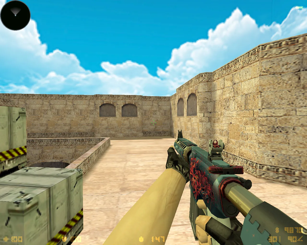 Скриншот  CS 1.6 «Хищные воды» (Riptide): скины из кейса, звуки, меню и графика под летний стиль