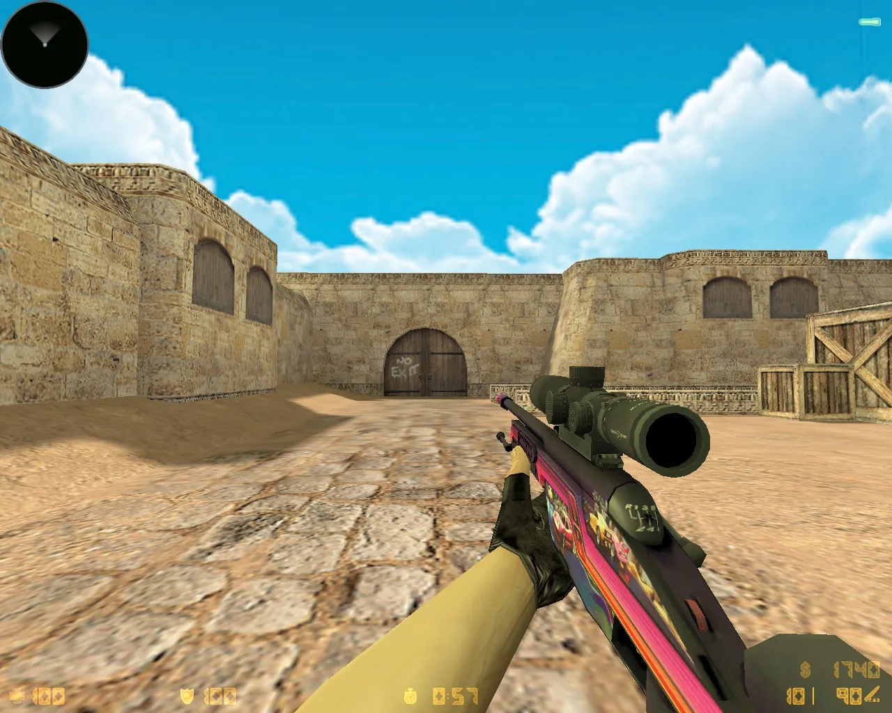 Скриншот  CS 1.6 «Хищные воды» (Riptide): скины из кейса, звуки, меню и графика под летний стиль