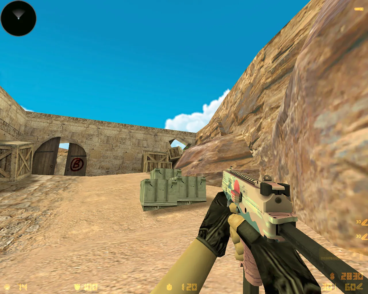 Скриншот  CS 1.6 «Хищные воды» (Riptide): скины из кейса, звуки, меню и графика под летний стиль