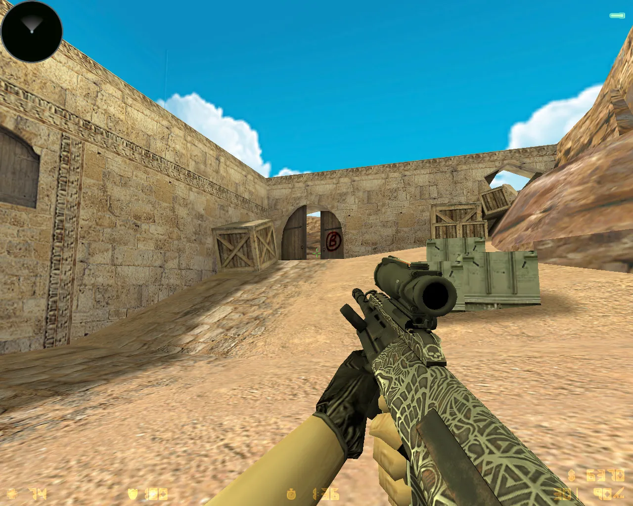 Скриншот  CS 1.6 «Хищные воды» (Riptide): скины из кейса, звуки, меню и графика под летний стиль