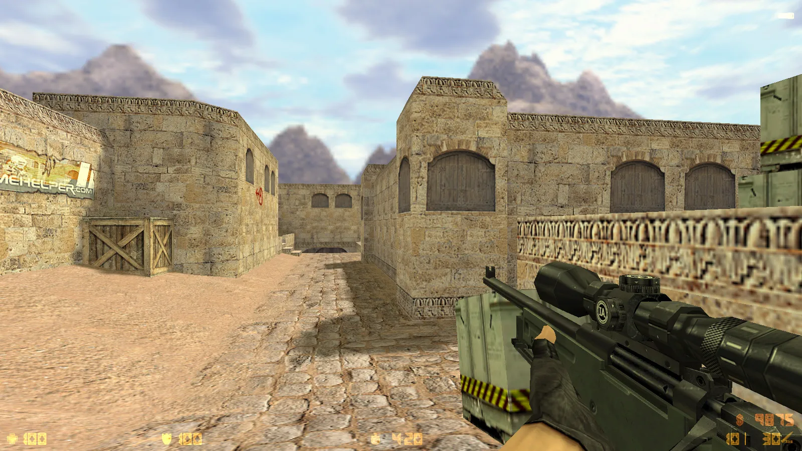 Скриншот  CS 1.6 SK Gaming: скины оружия, красно-синие модели, темное меню, оптимизированный config.cfg и чистая установка