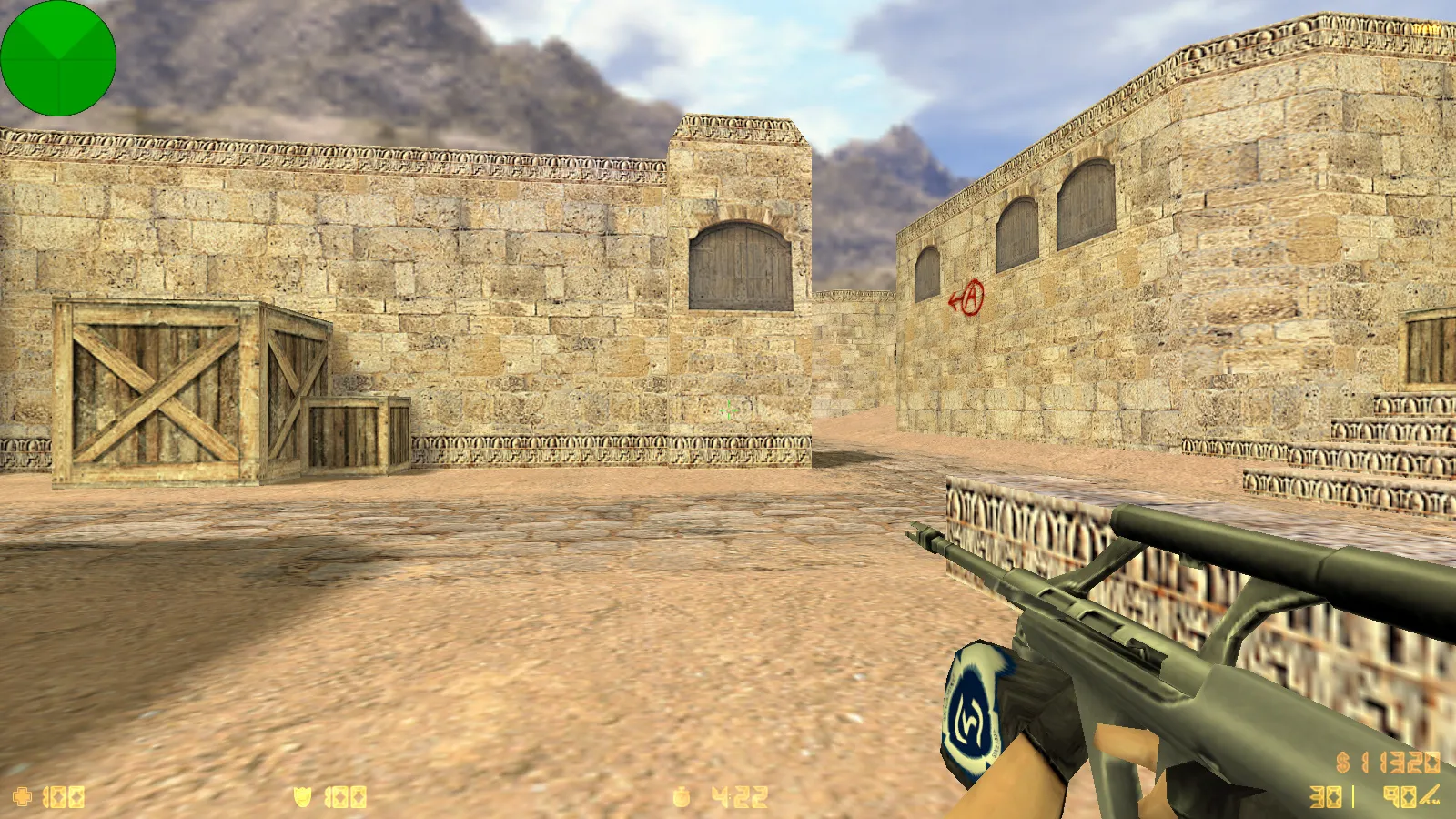 Скриншот  CS 1.6 SK Gaming: скины оружия, красно-синие модели, темное меню, оптимизированный config.cfg и чистая установка