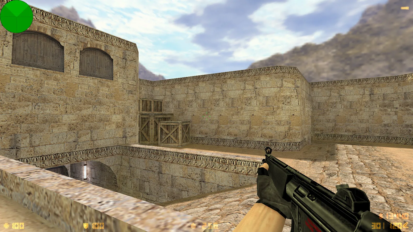 Скриншот  CS 1.6 SK Gaming: скины оружия, красно-синие модели, темное меню, оптимизированный config.cfg и чистая установка