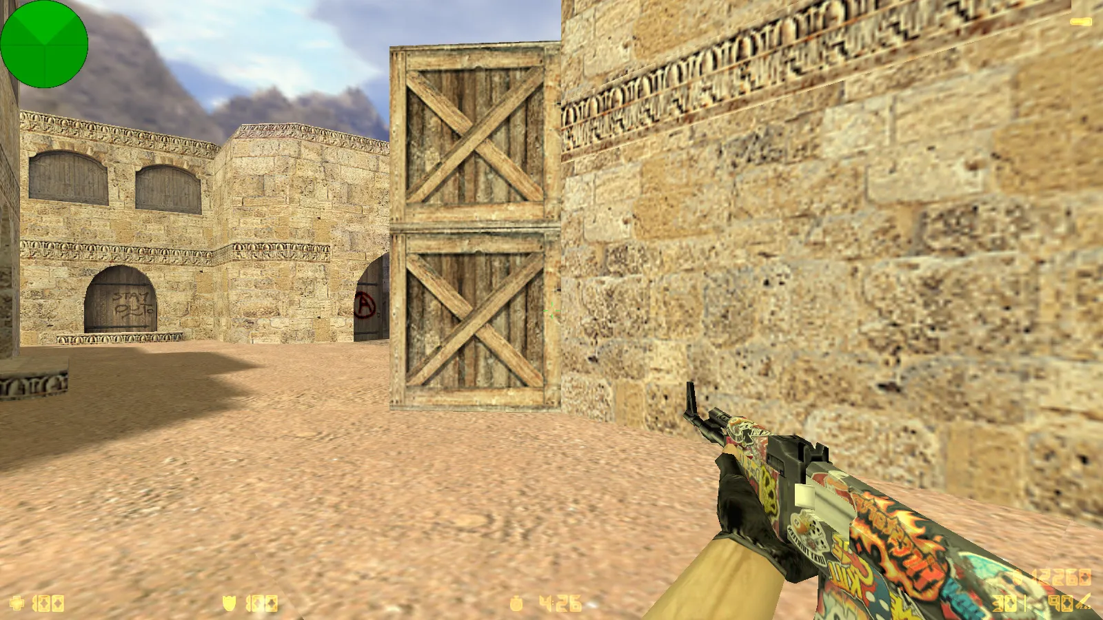 Скриншот CS 1.6 от Саймона: блогерская сборка с 9 апгрейдами, скины оружия, темное меню, оптимизированный конфиг и стабильный запуск