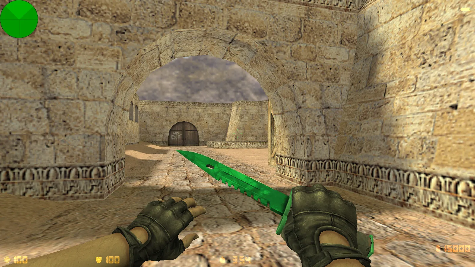 Скриншот CS 1.6 от Sanek: блогерская сборка с 6 модами, скинами оружия, цветными моделями, темным меню и оптимизированным конфигом