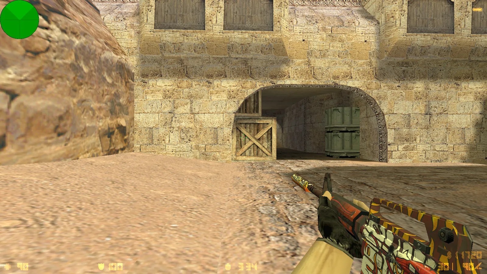 Скриншот CS 1.6 от Sanek: блогерская сборка с 6 модами, скинами оружия, цветными моделями, темным меню и оптимизированным конфигом