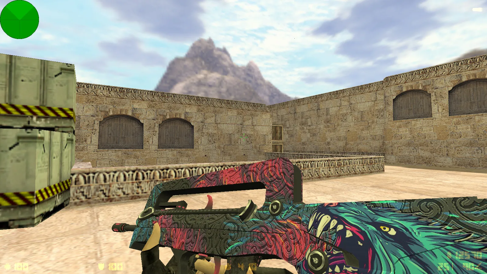 Скриншот  CS 1.6 от Sanek: блогерская сборка с 6 модами, скинами оружия, цветными моделями, темным меню и оптимизированным конфигом