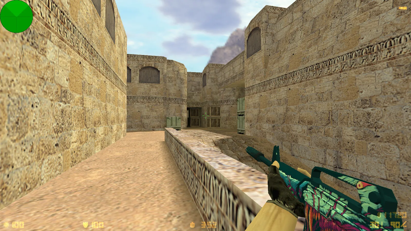 Скриншот CS 1.6 от Санятиза: блогерская сборка с любимыми скинами, красно/синими моделями, P250 и оптимизированным конфигом