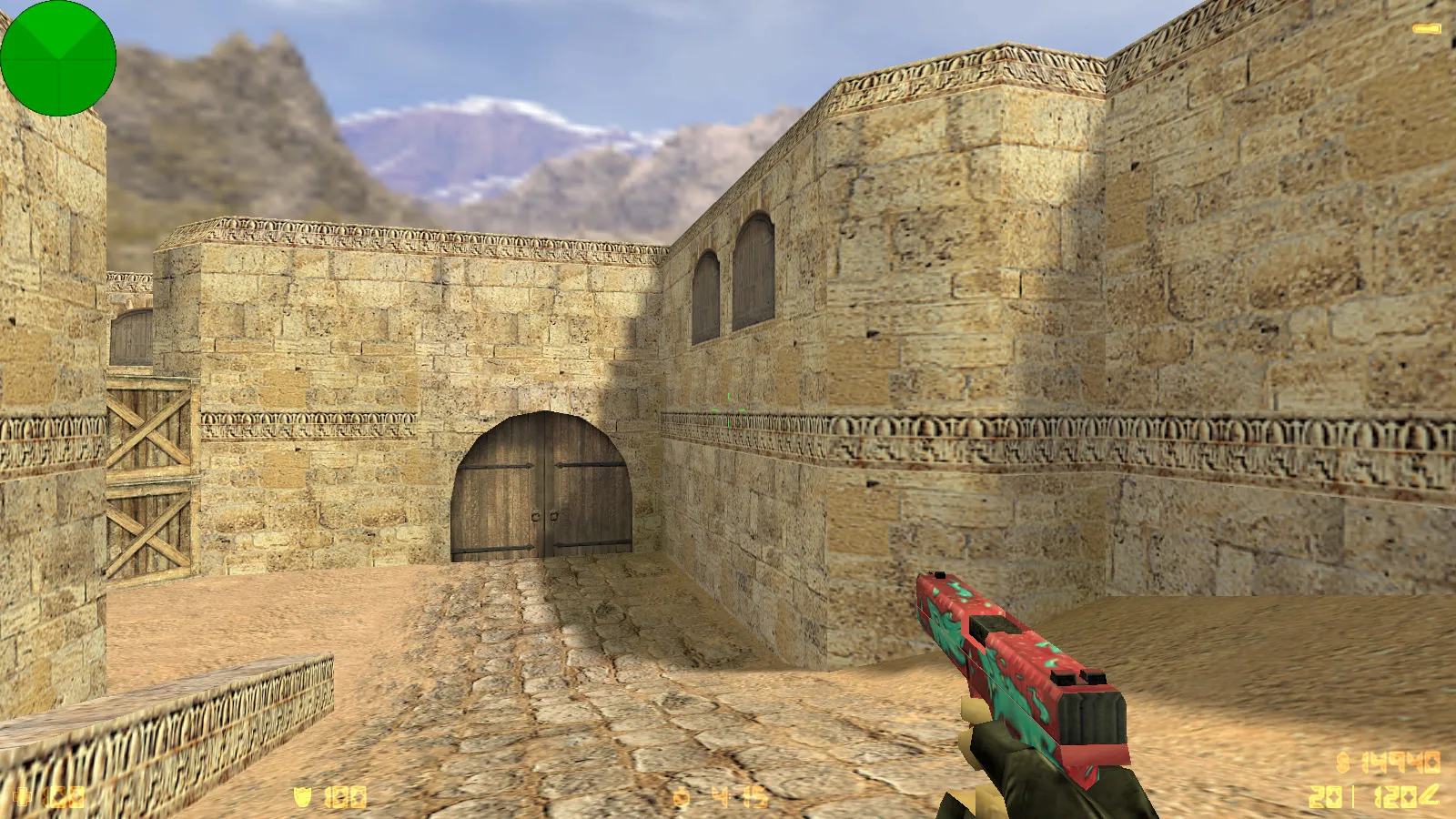 Скриншот  CS 1.6 от Санятиза: блогерская сборка с любимыми скинами, красно/синими моделями, P250 и оптимизированным конфигом