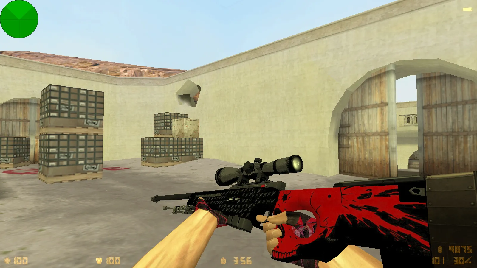 Скриншот  CS 1.6 от scale: блогерская сборка с 9 обновлениями, скины оружия, красно-синие модели и оптимизированный конфиг