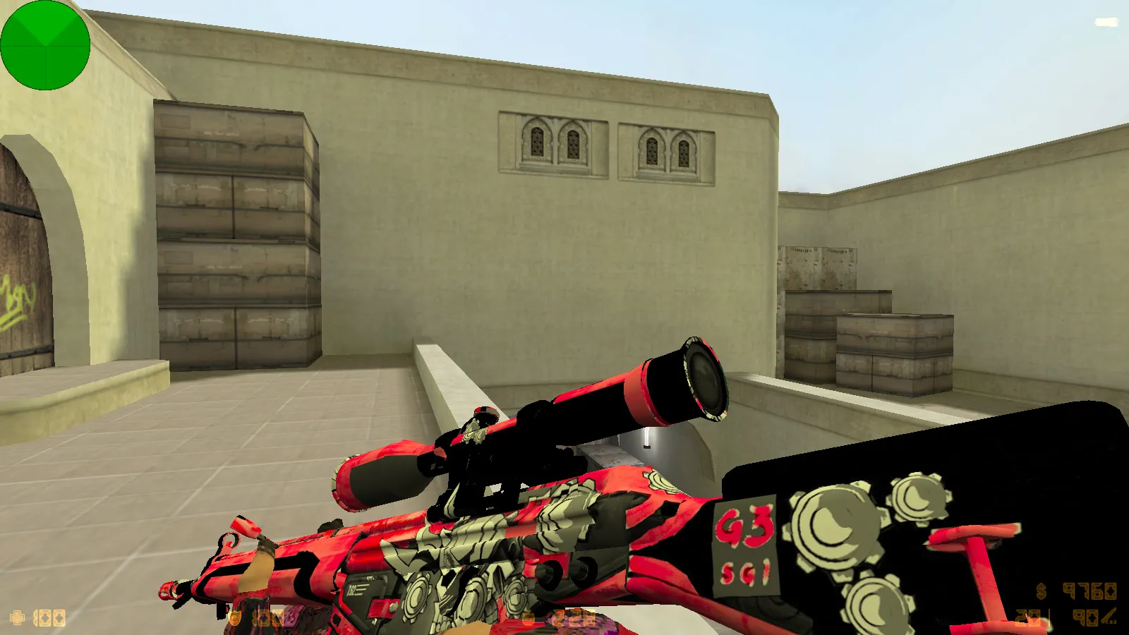 Скриншот  CS 1.6 от scale: блогерская сборка с 9 обновлениями, скины оружия, красно-синие модели и оптимизированный конфиг