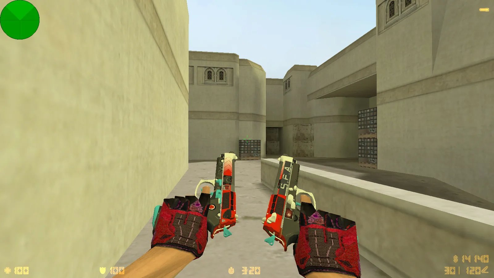 Скриншот  CS 1.6 от scale: блогерская сборка с 9 обновлениями, скины оружия, красно-синие модели и оптимизированный конфиг