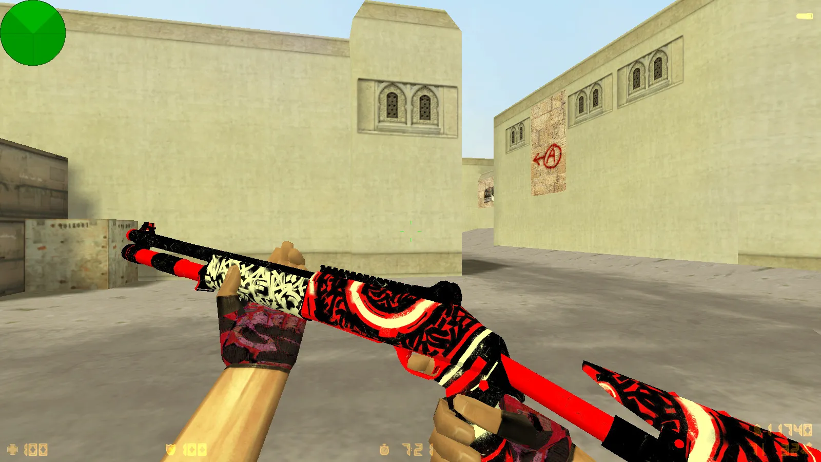 Скриншот  CS 1.6 от scale: блогерская сборка с 9 обновлениями, скины оружия, красно-синие модели и оптимизированный конфиг