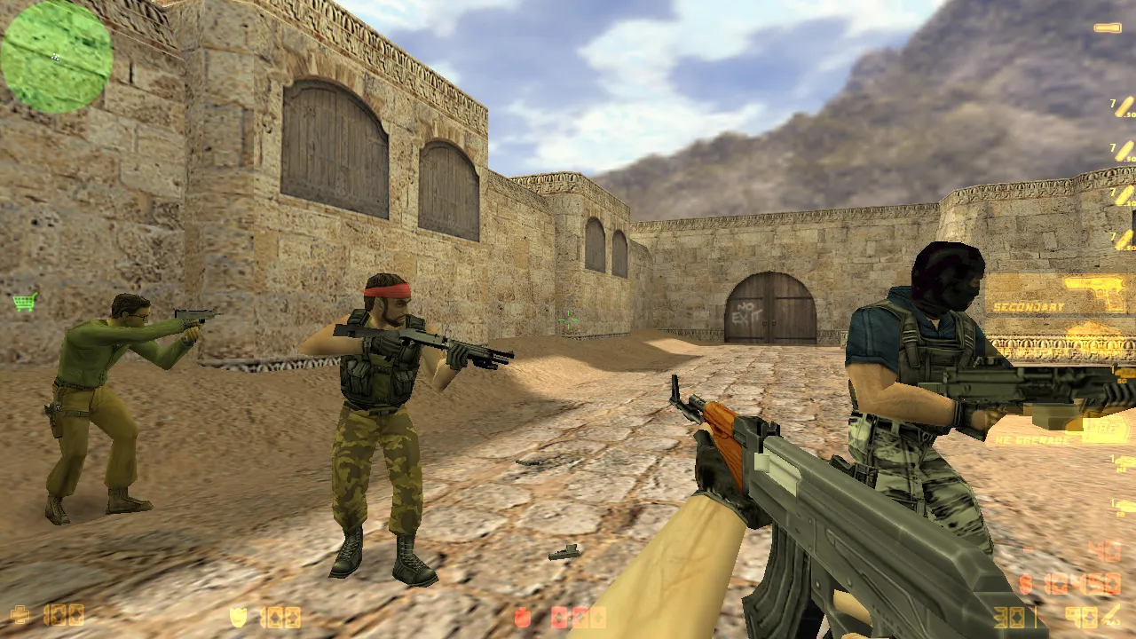 Скриншот CS 1.6 на Windows XP: оптимизация, чистый config.cfg, стабильный билд, работа Steam/Non-Steam