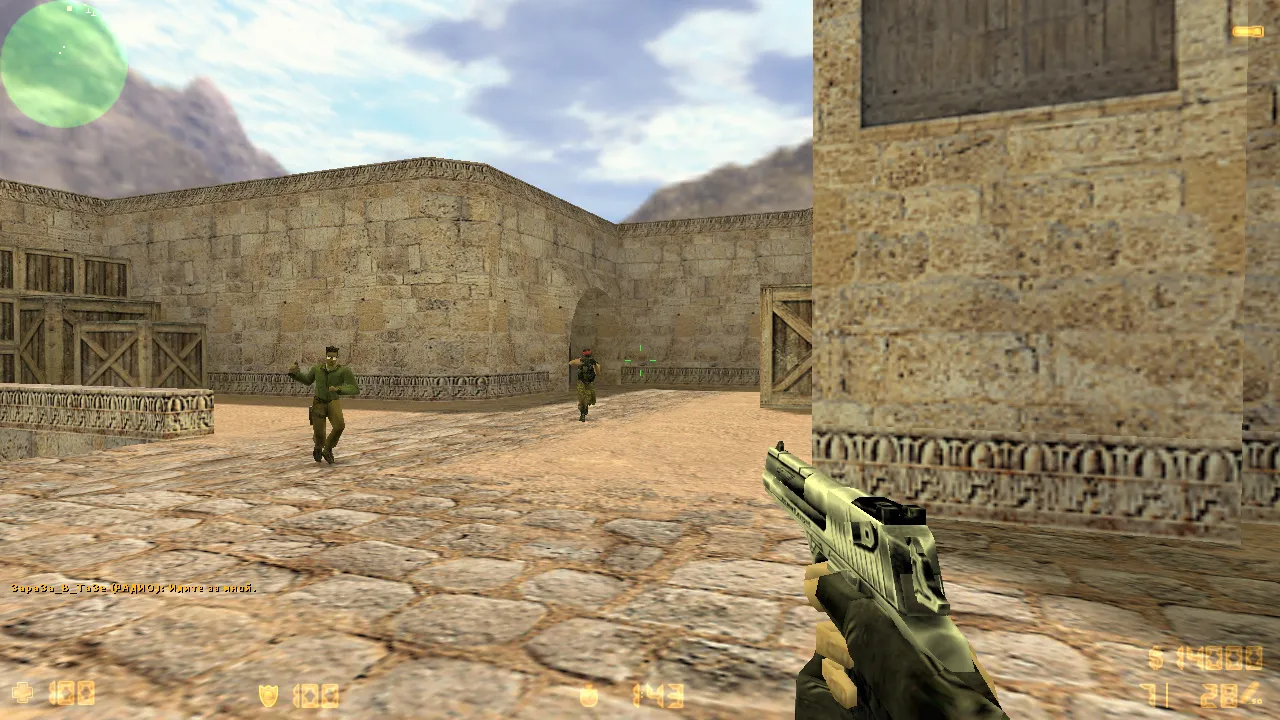 Скриншот  CS 1.6 со смешными никами ботов: чистая сборка, русские ники и чат, Steam/Non-Steam, версии 4554/8610