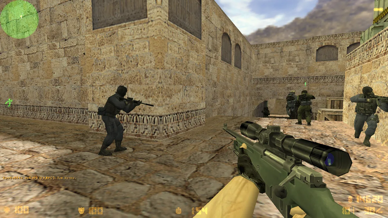 Скриншот  CS 1.6 офлайн без интернета: сборка оригинал, чистый config.cfg, защита от подмены MasterServer и рейт 100k