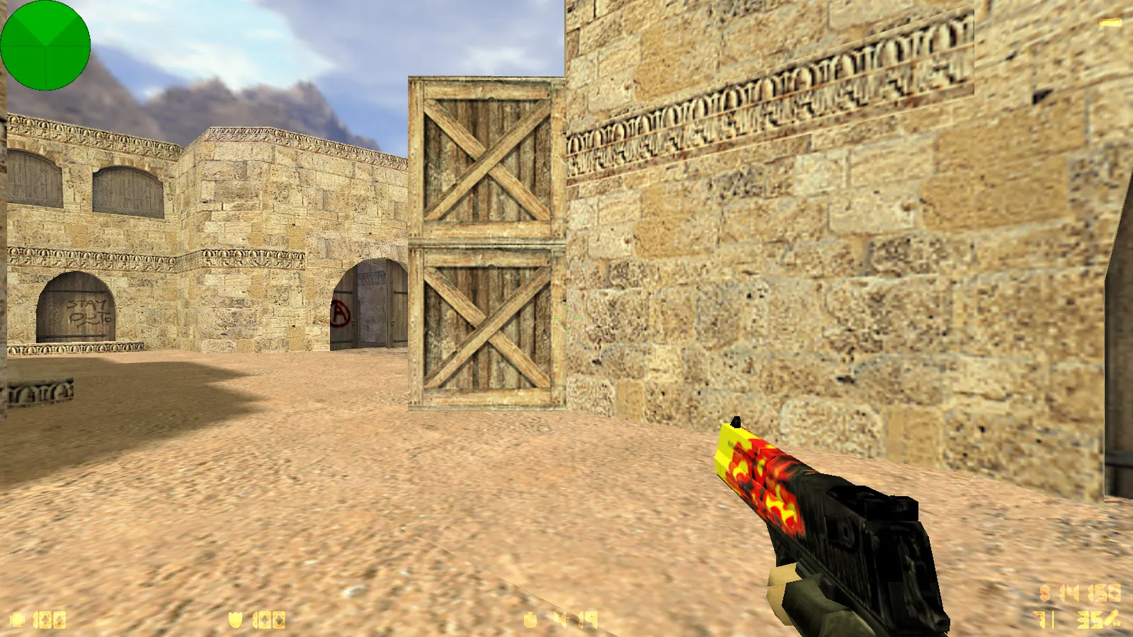 Скриншот  CS 1.6 от Shoutty: блогерская сборка с темным меню, 7 скинами, музыкой в главном меню и оптимизированным конфигом