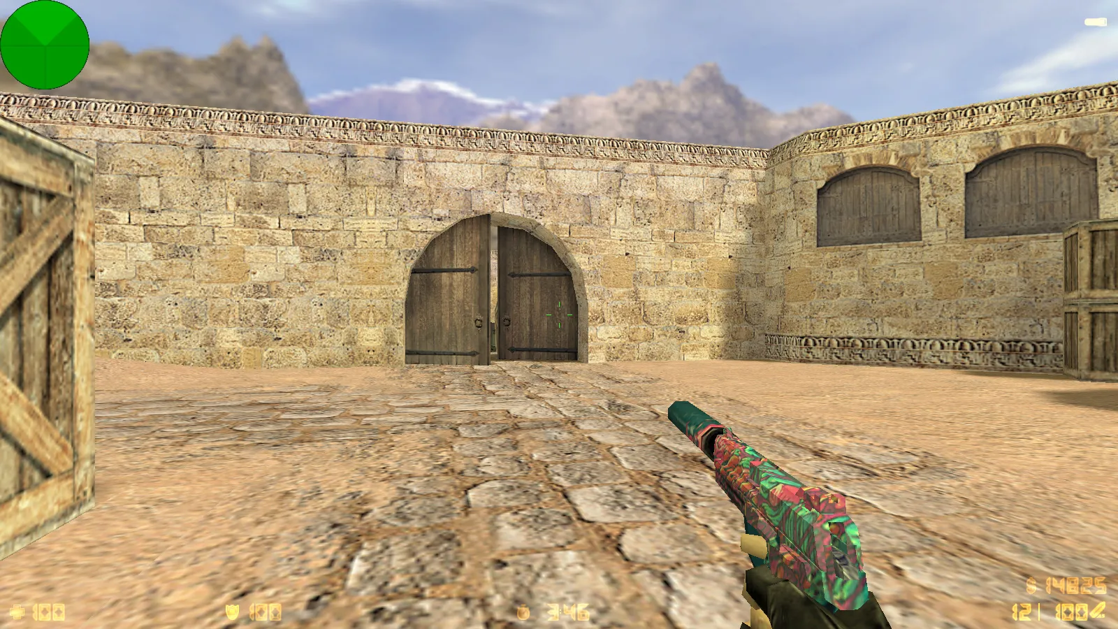 Скриншот  CS 1.6 от Shoutty: блогерская сборка с темным меню, 7 скинами, музыкой в главном меню и оптимизированным конфигом