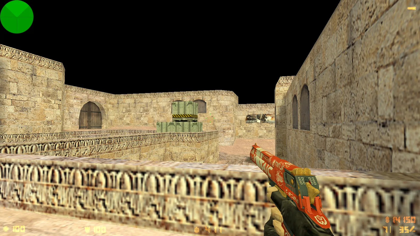 Скриншот  CS 1.6 от Shunchaki PRO: блогерская сборка с 6 аддонами, темной темой меню и скинами для FPS