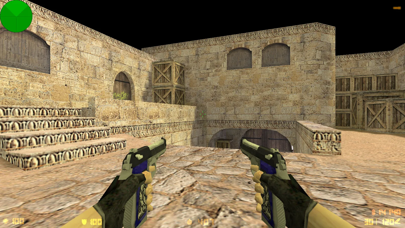 Скриншот  CS 1.6 от Shunchaki PRO: блогерская сборка с 6 аддонами, темной темой меню и скинами для FPS