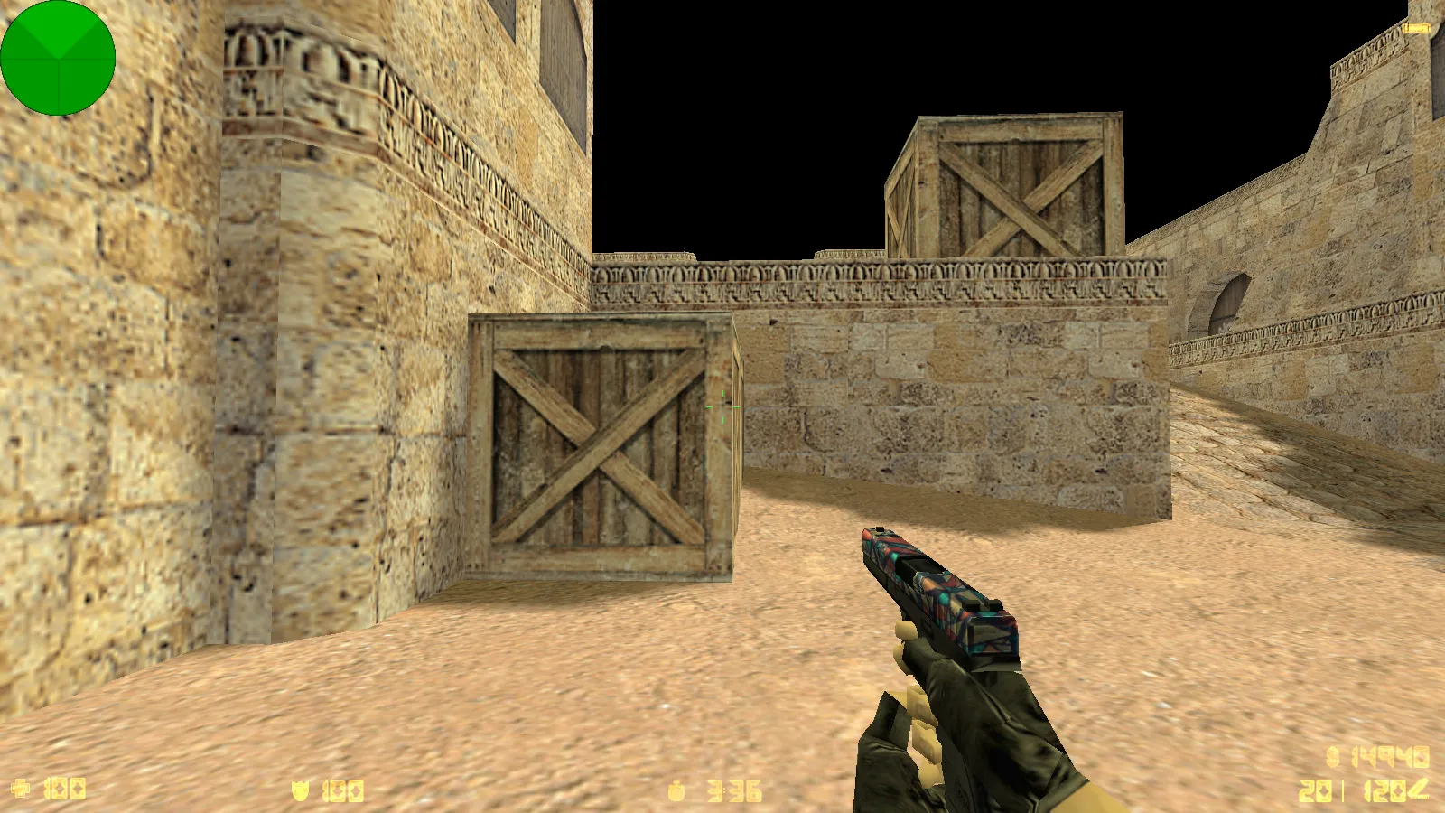 Скриншот  CS 1.6 от Shunchaki PRO: блогерская сборка с 6 аддонами, темной темой меню и скинами для FPS