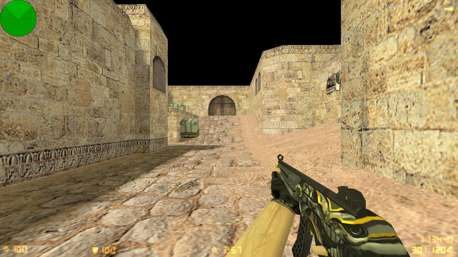 Скриншот  CS 1.6 от Shunchaki PRO: блогерская сборка с 6 аддонами, темной темой меню и скинами для FPS