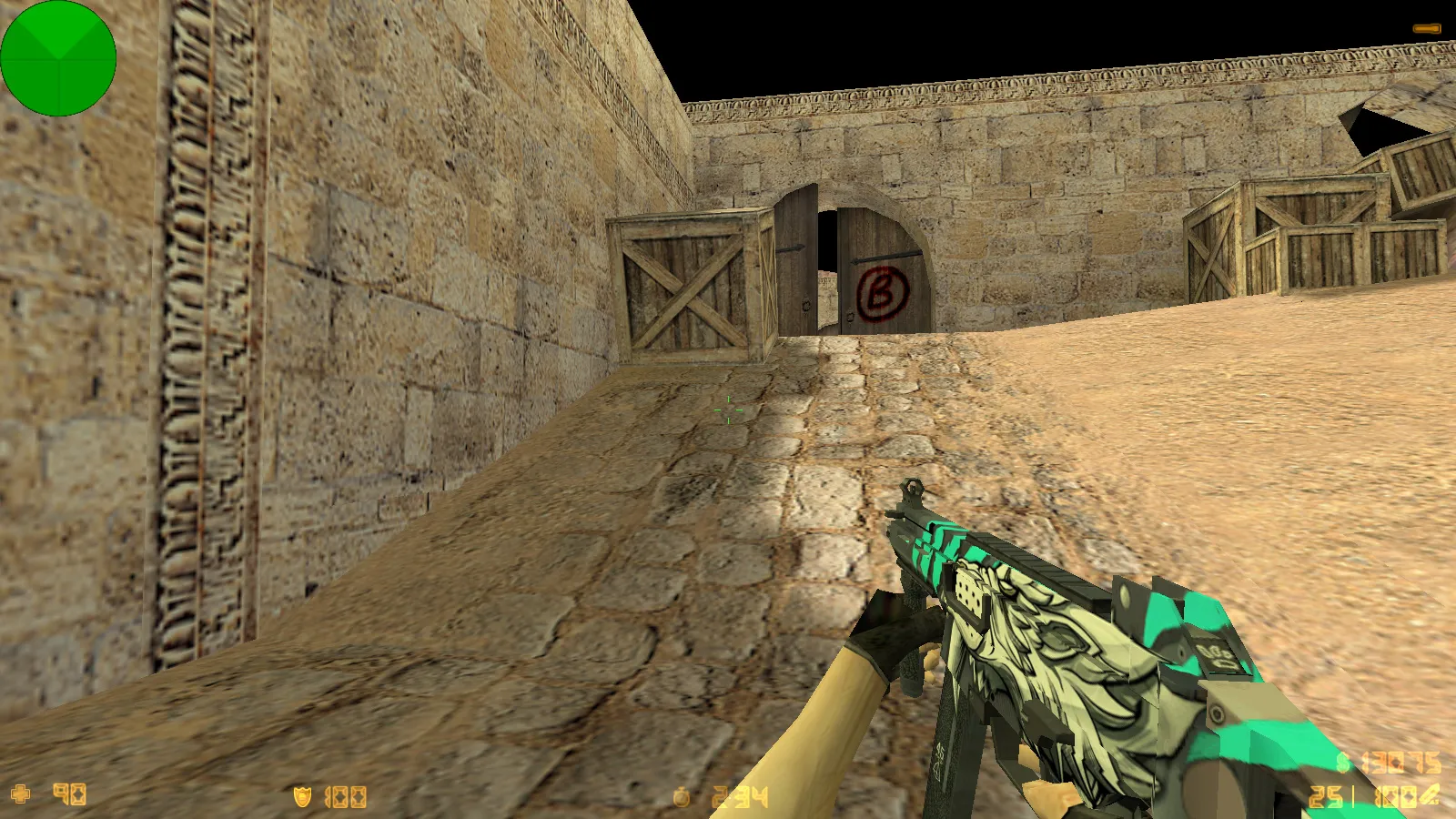 Скриншот  CS 1.6 от Shunchaki PRO: блогерская сборка с 6 аддонами, темной темой меню и скинами для FPS